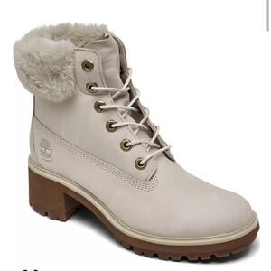 Timberland Women's Off-White Heeled Boots